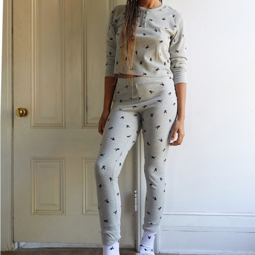 PacSun x Playboy Gray Pajama Set